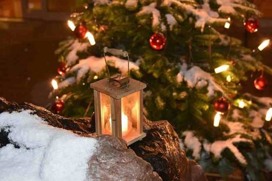 Betriebsausflug Weihnachtsfeier mit Stalllaternen